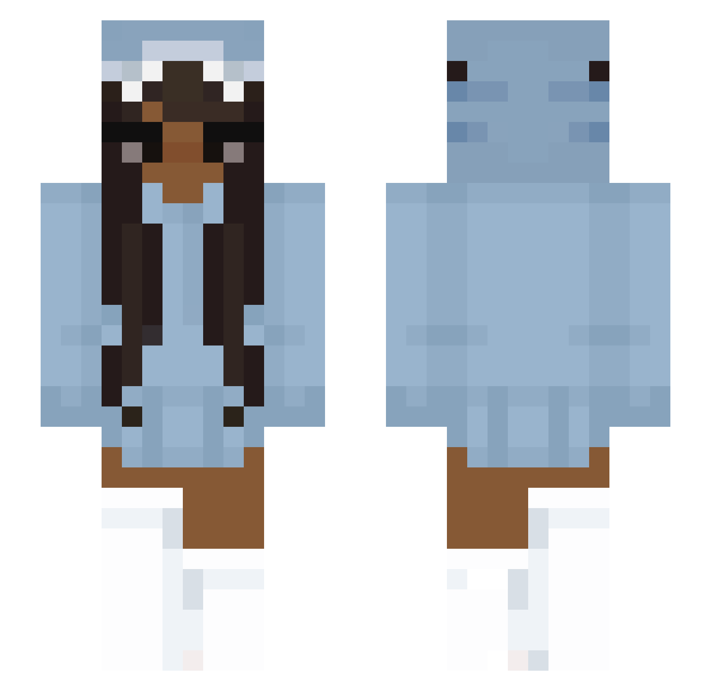 _Claudia03_ Minecraft skin, front and back view
