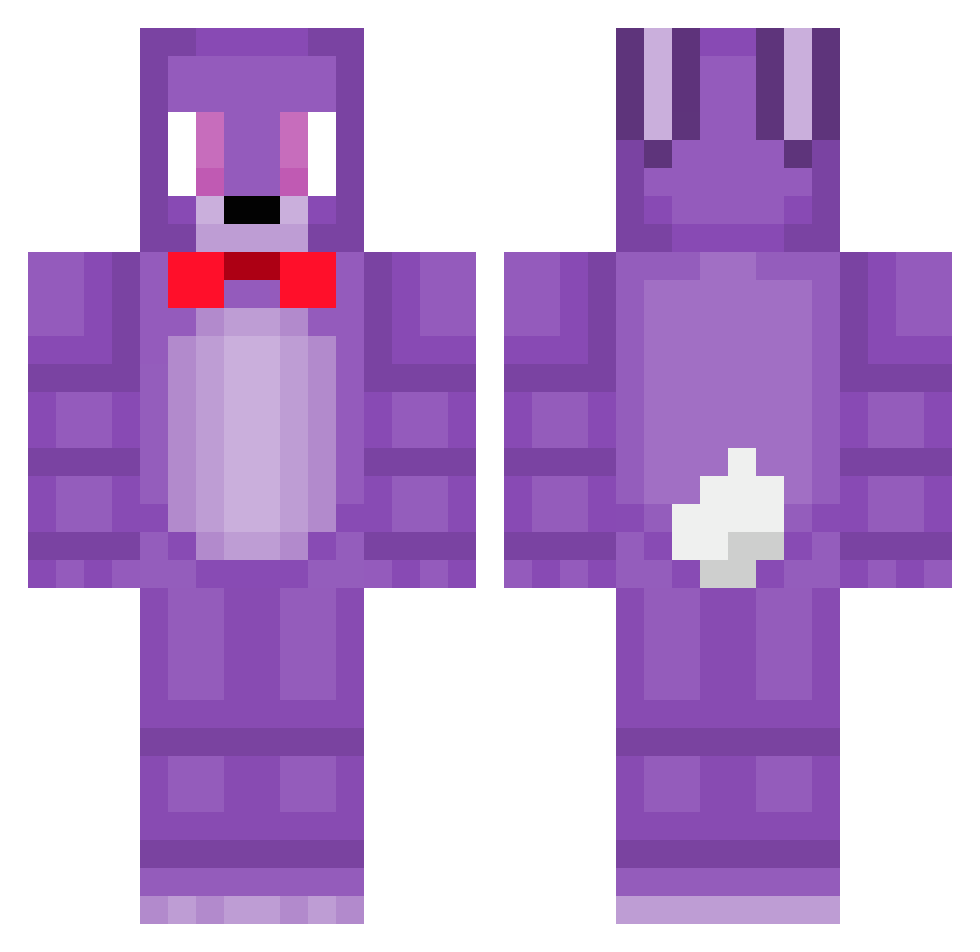 Kim1312 Minecraft skin, front and back view