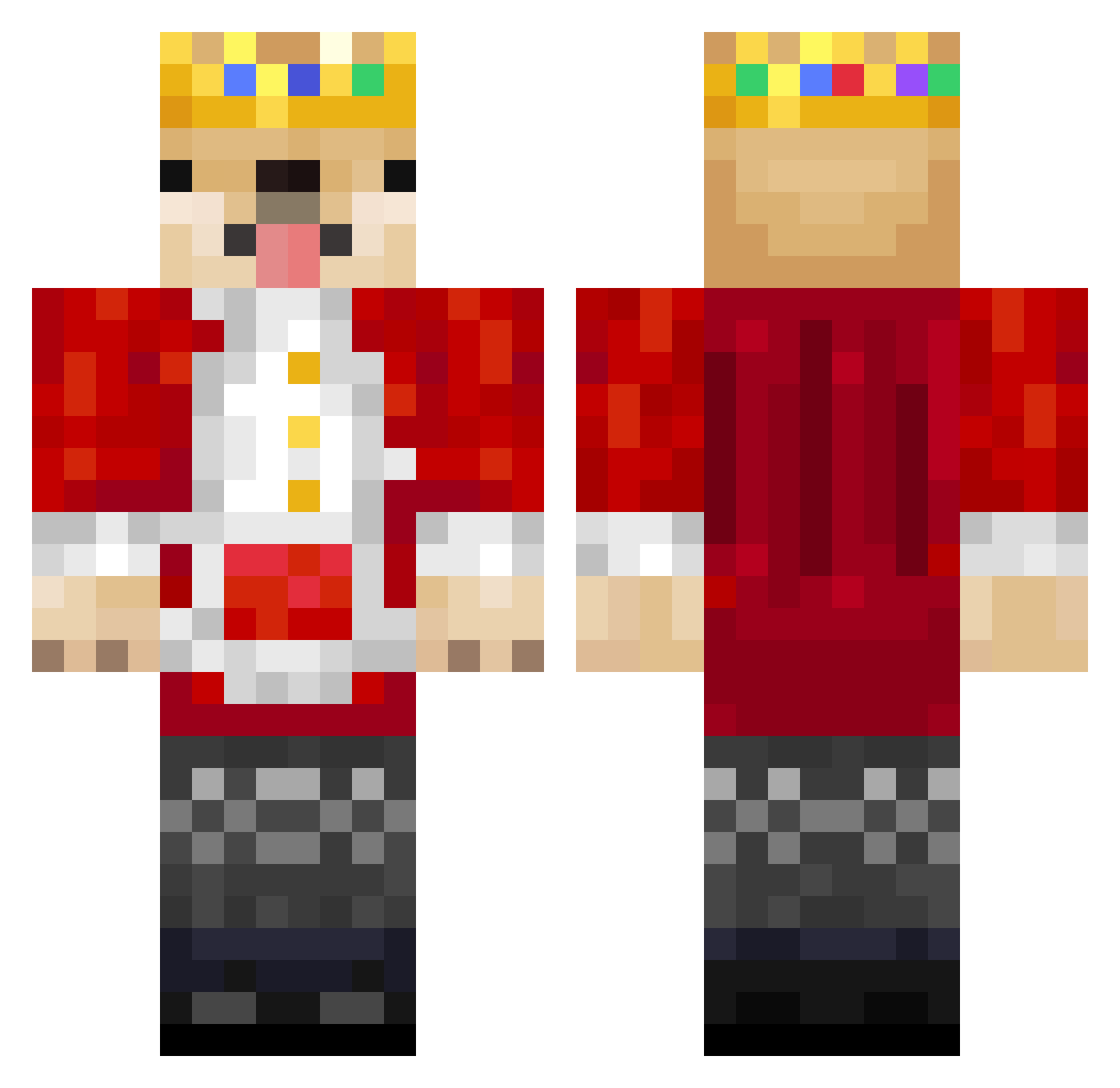 rafna13 Minecraft skin, front and back view