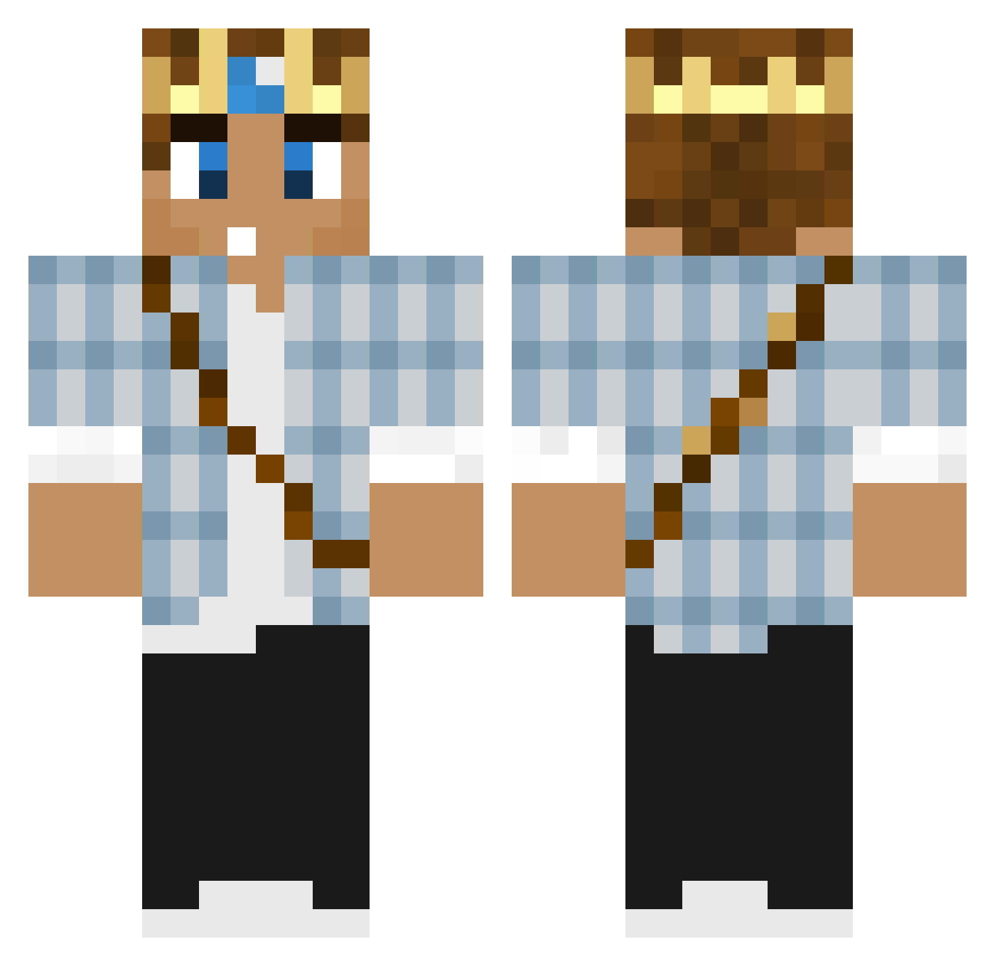 Sicario04 Minecraft skin, front and back view
