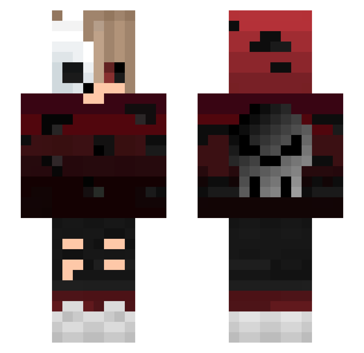 Entscheidung Minecraft skin, front and back view