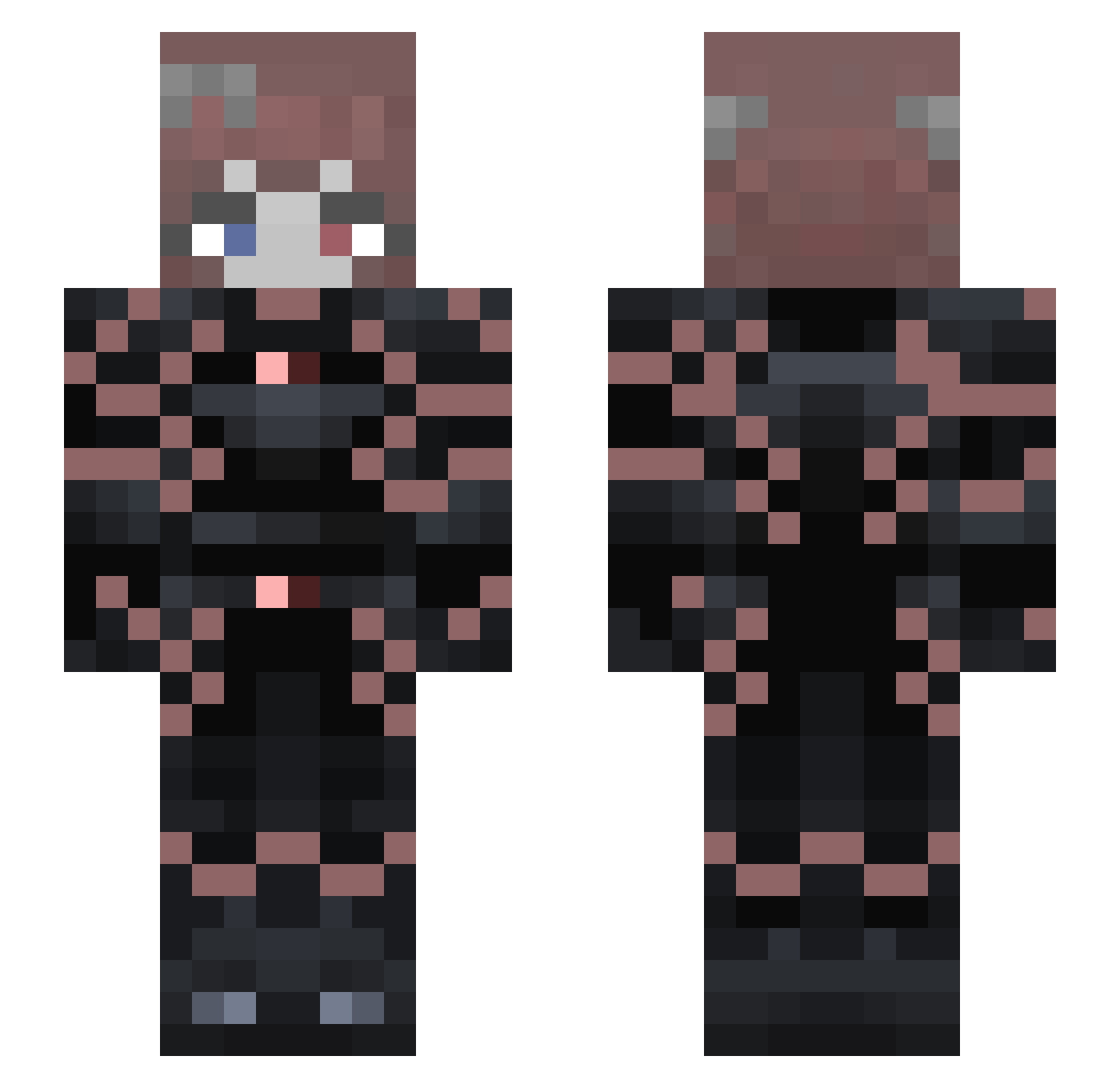 rumiichan Minecraft skin, front and back view
