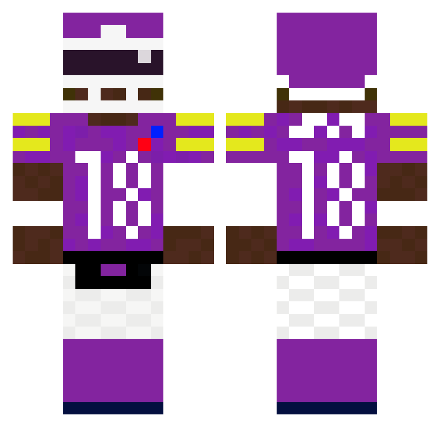 Slish Minecraft skin, front and back view
