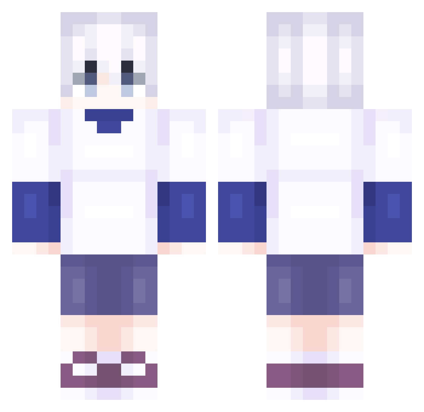 ZeroGravity151 Minecraft skin, front and back view
