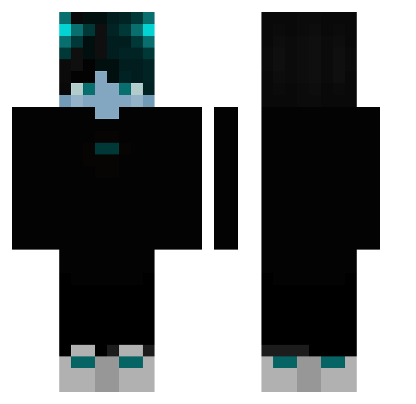 iVandetta Minecraft skin, front and back view