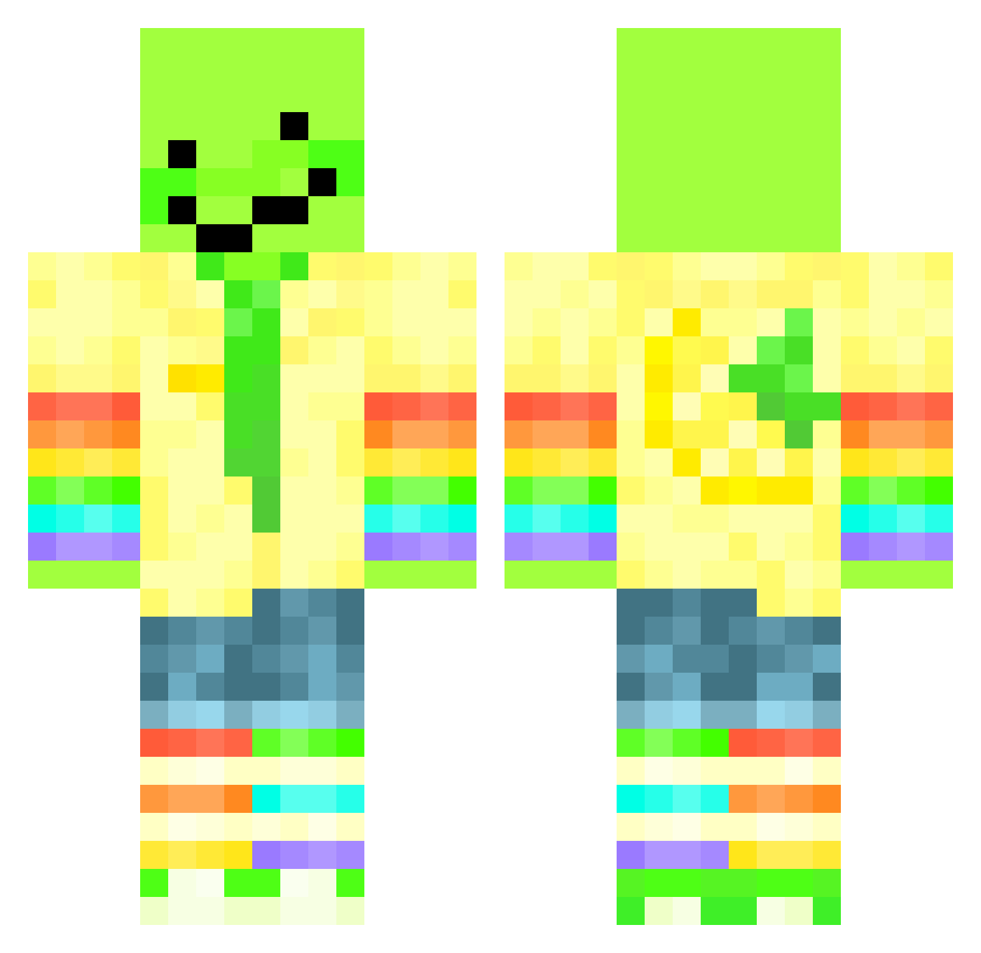 Citronsz Minecraft skin, front and back view
