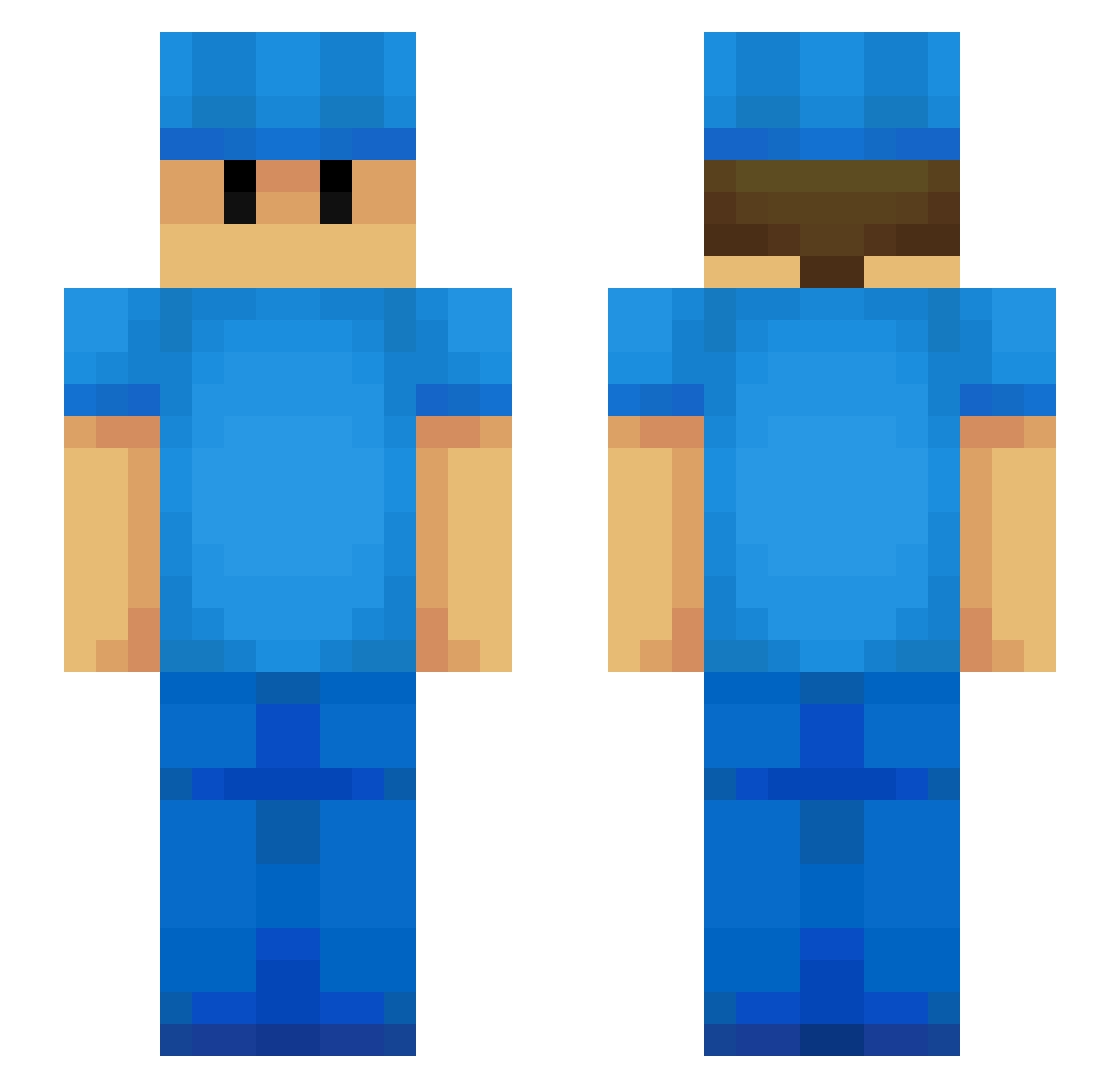 WhInsanity Minecraft skin, front and back view