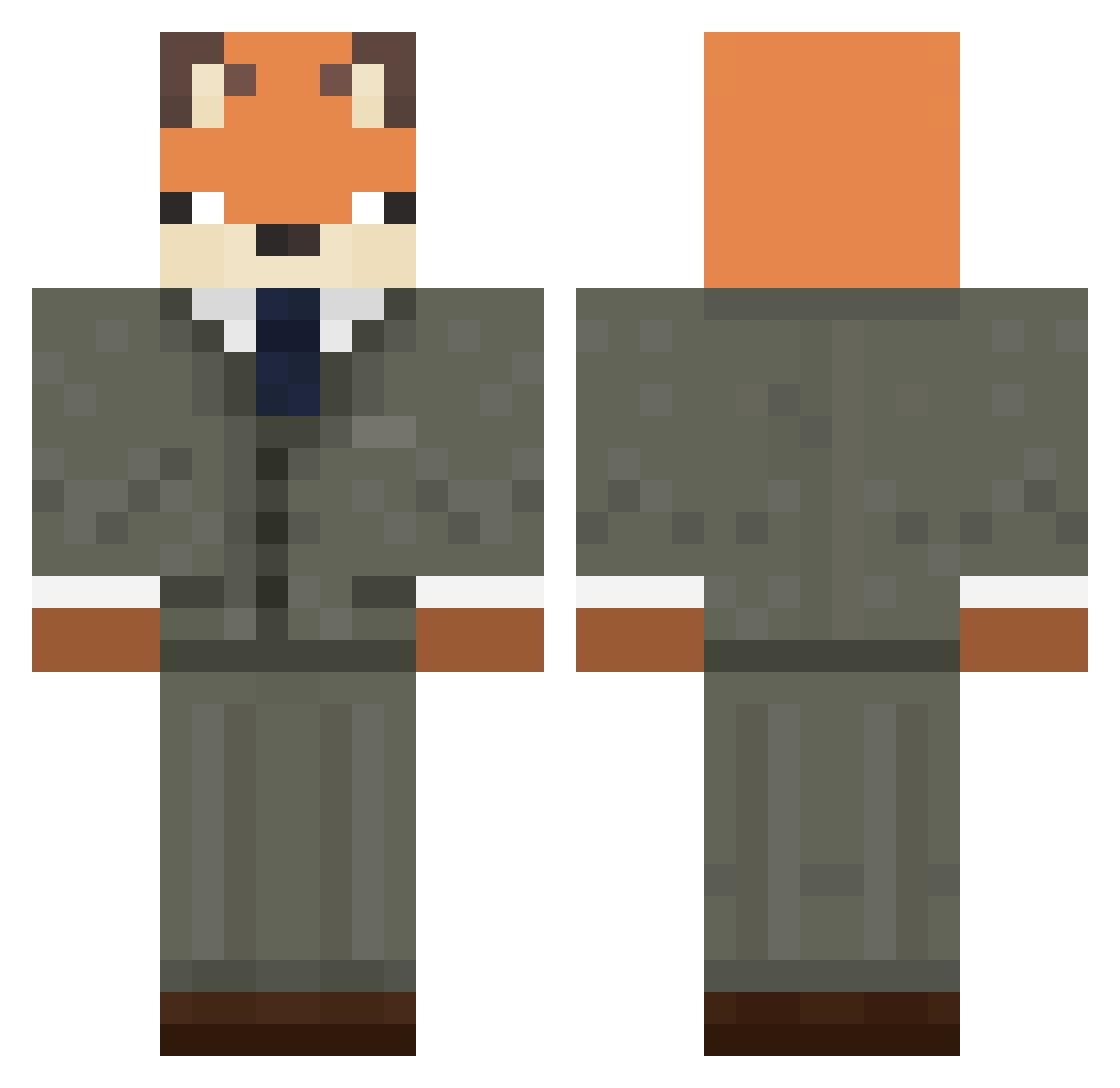 Kaeryu Minecraft skin, front and back view