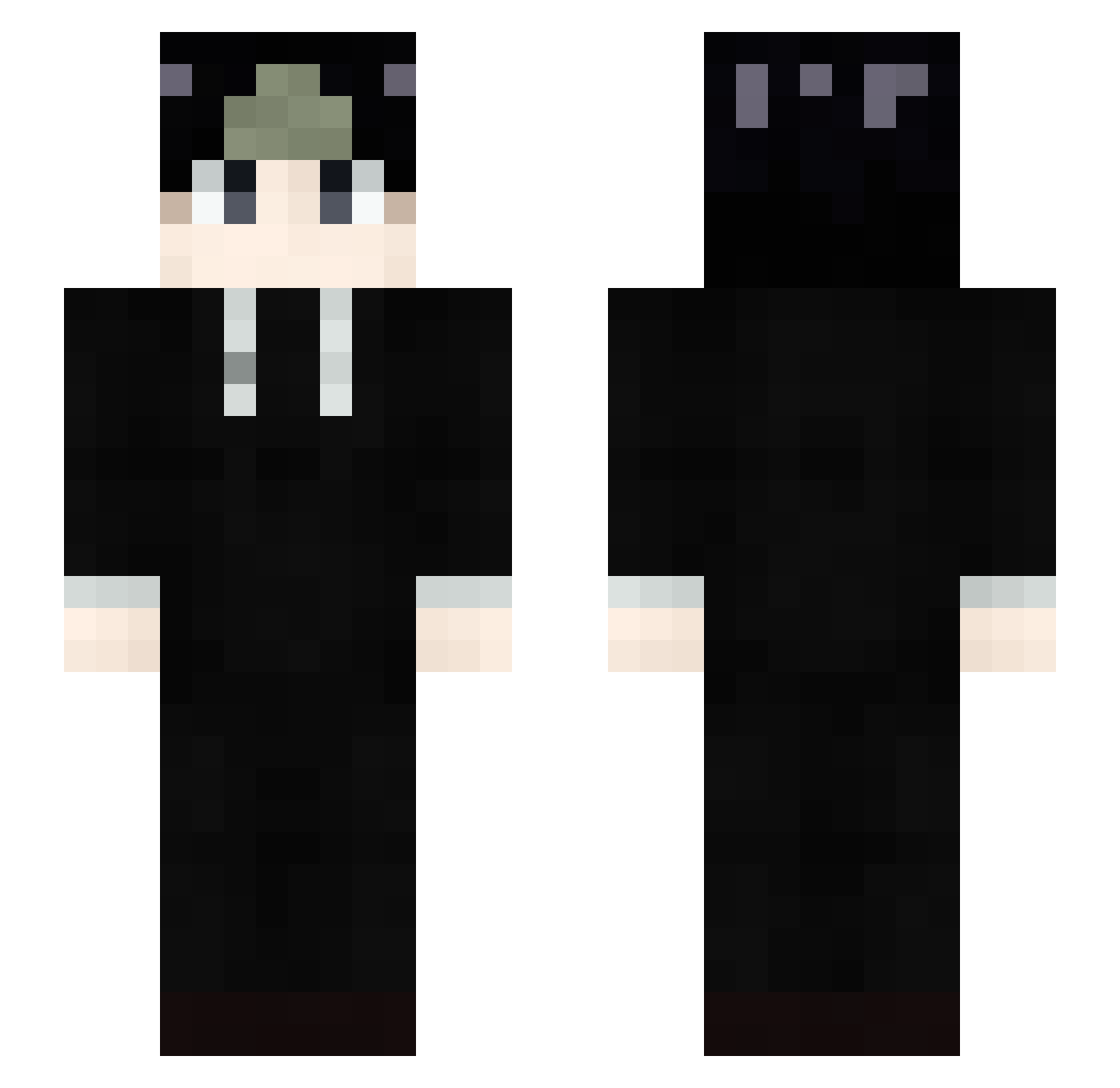 Sliderbreaker Minecraft skin, front and back view