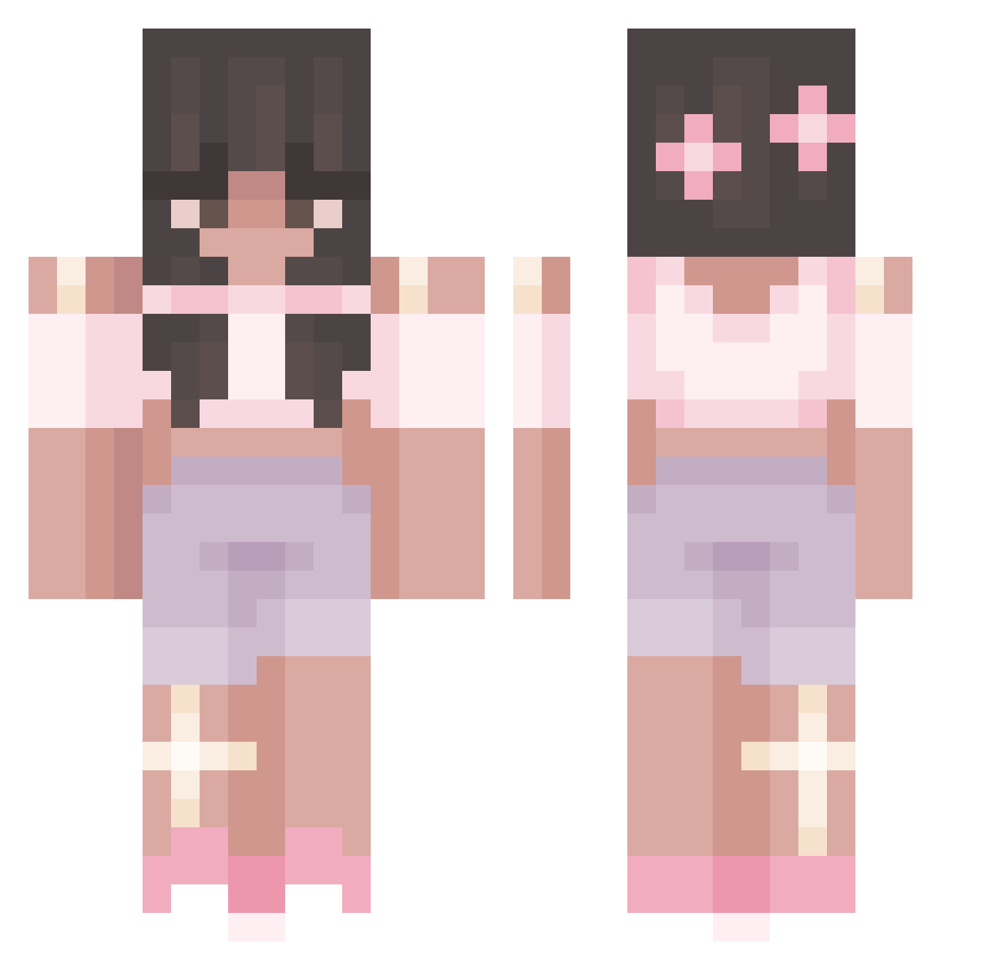 upset_at_nothin Minecraft skin, front and back view