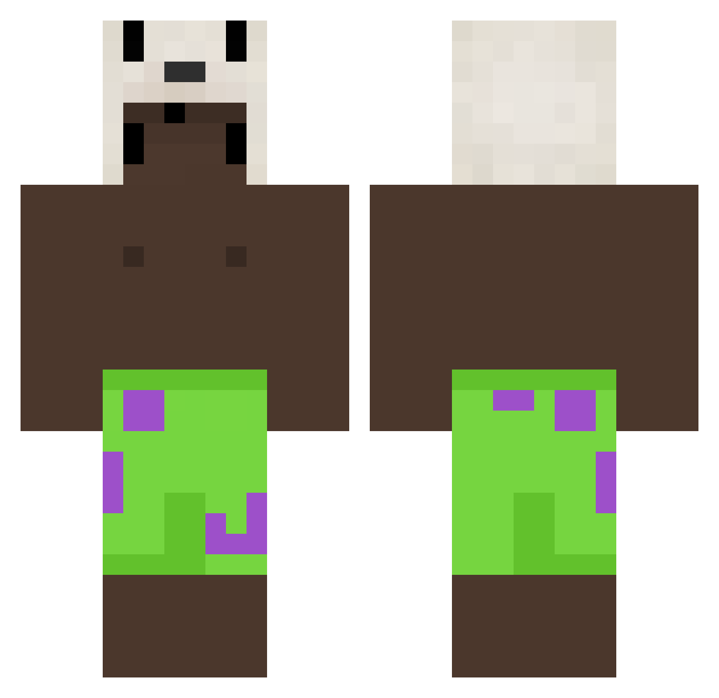 Nickk_______ Minecraft skin, front and back view