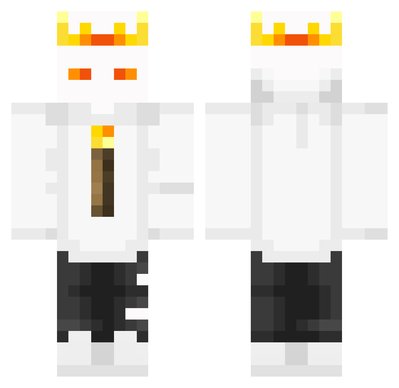Touch Minecraft skin, front and back view