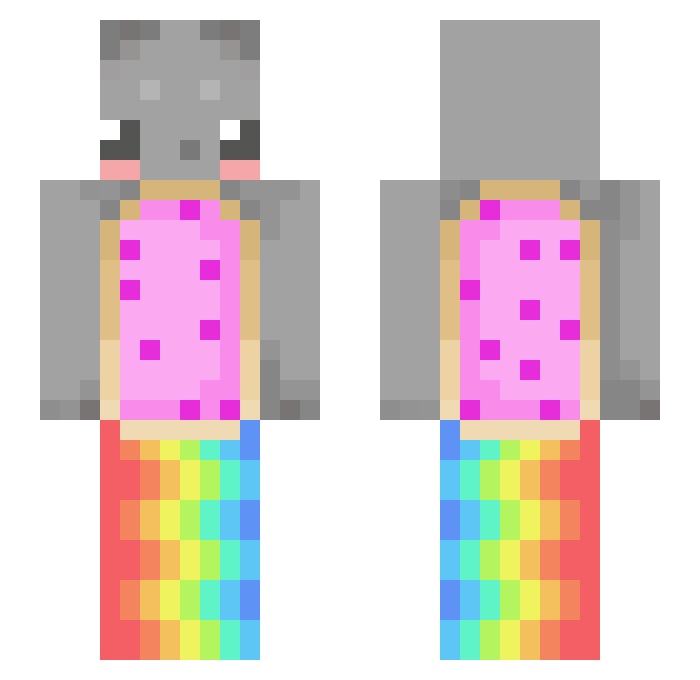 l1vingD3adG1rl Minecraft skin, front and back view