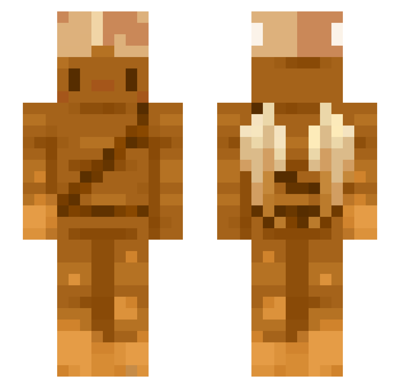 Ellen0r_ Minecraft skin, front and back view