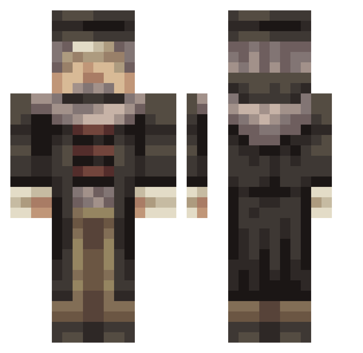 theceoofcookies Minecraft skin, front and back view