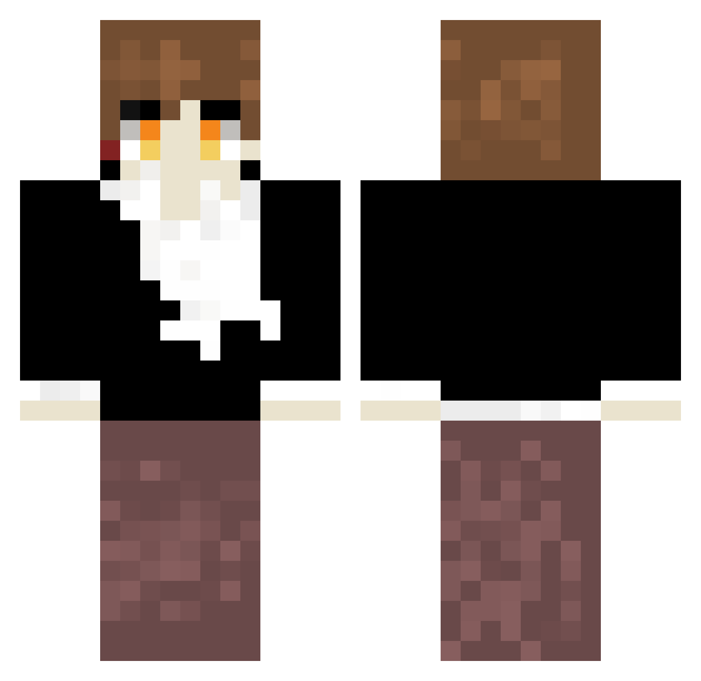 haminhamin Minecraft skin, front and back view