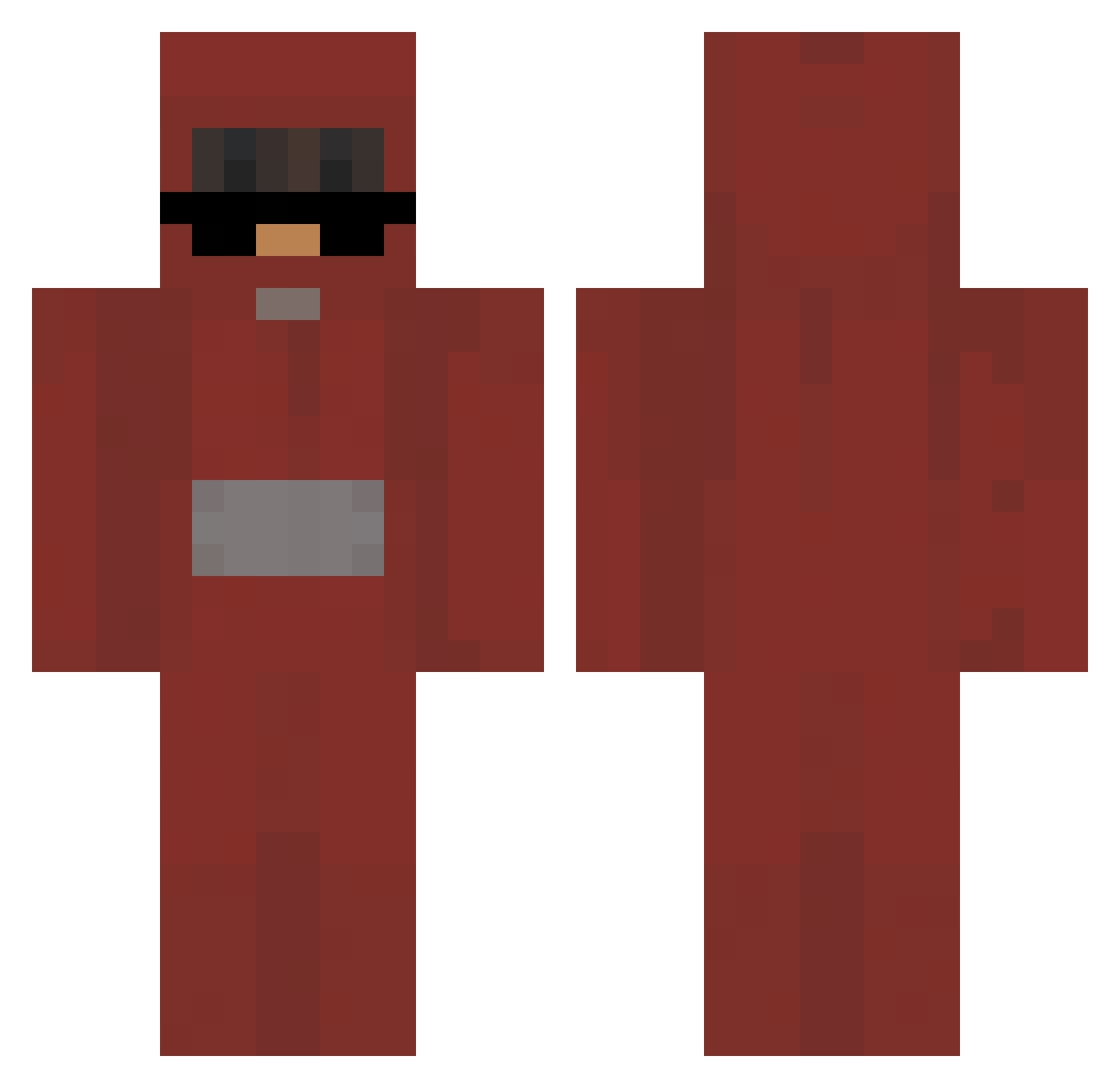 Paintfire Minecraft skin, front and back view