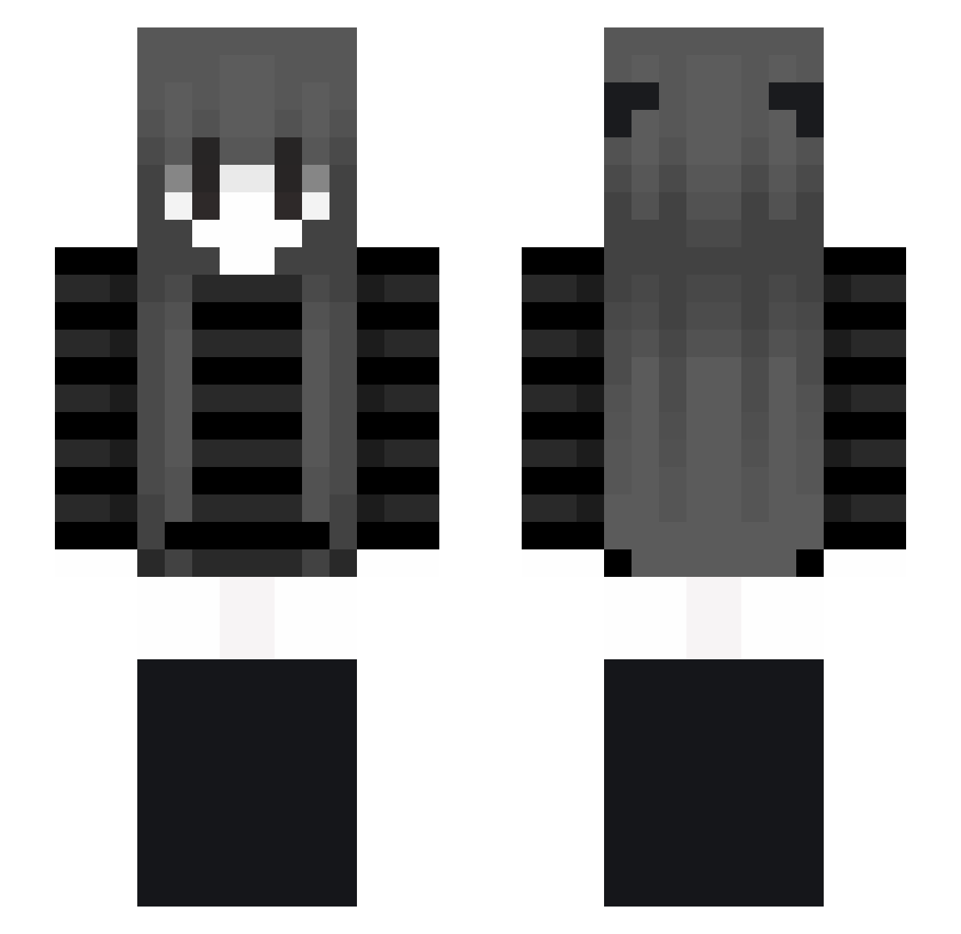 PLAYER69NIKLAS Minecraft skin, front and back view