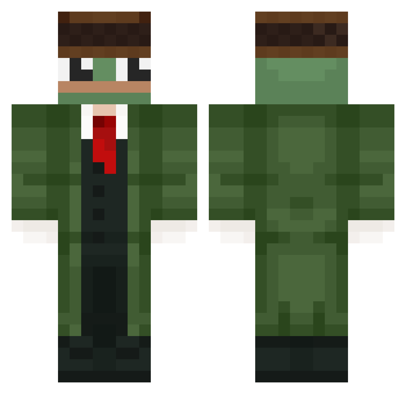 zxc_Koda Minecraft skin, front and back view