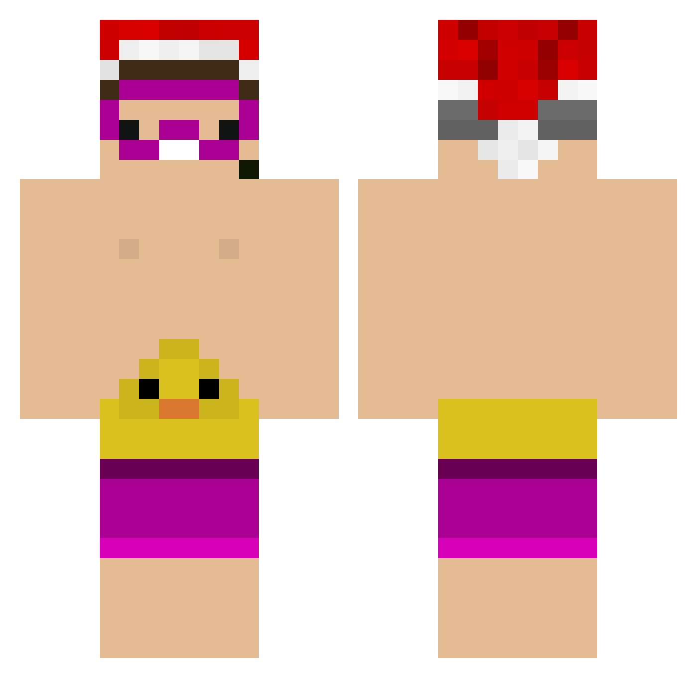 Hoop_ Minecraft skin, front and back view