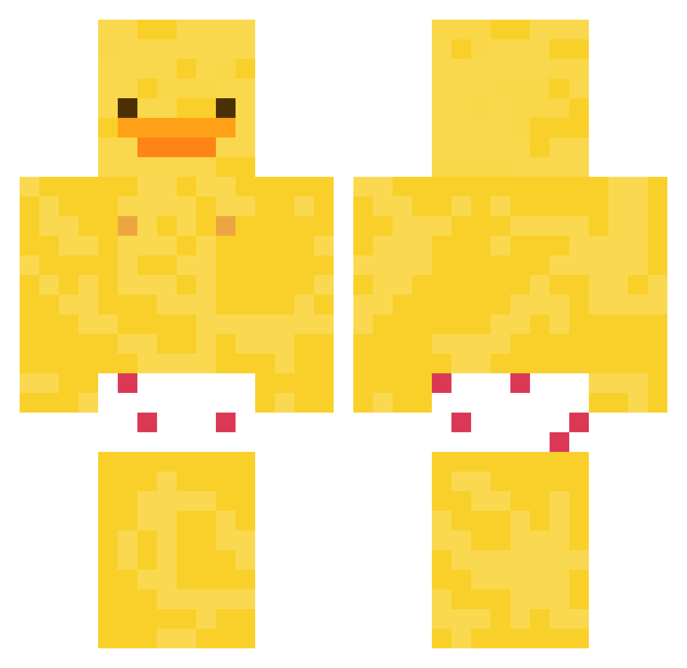 chillkono Minecraft skin, front and back view