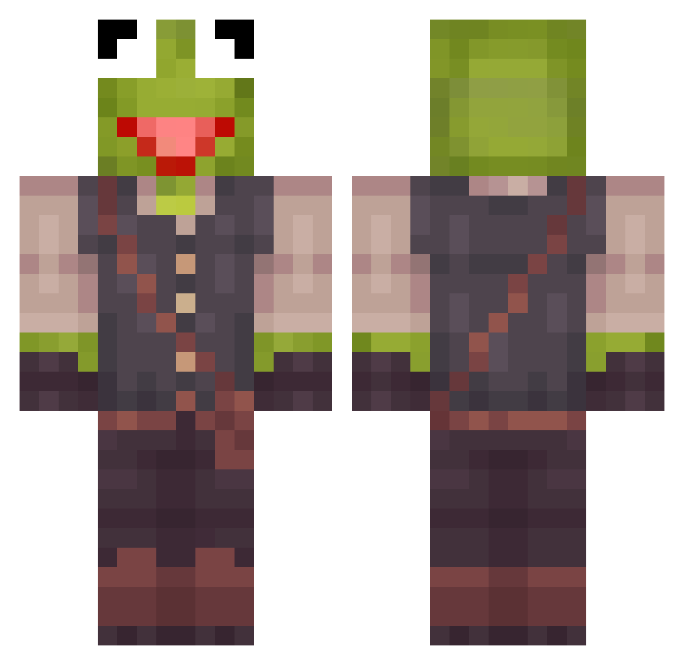 AndysPoetry Minecraft skin, front and back view