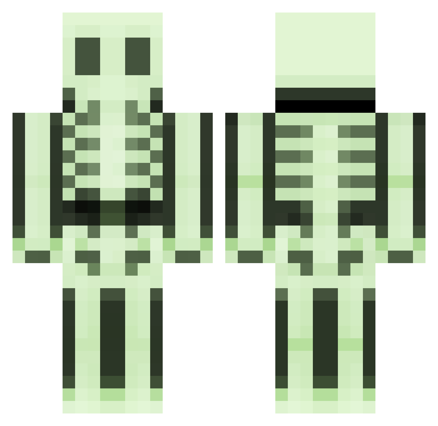 WeeSnawin Minecraft skin, front and back view
