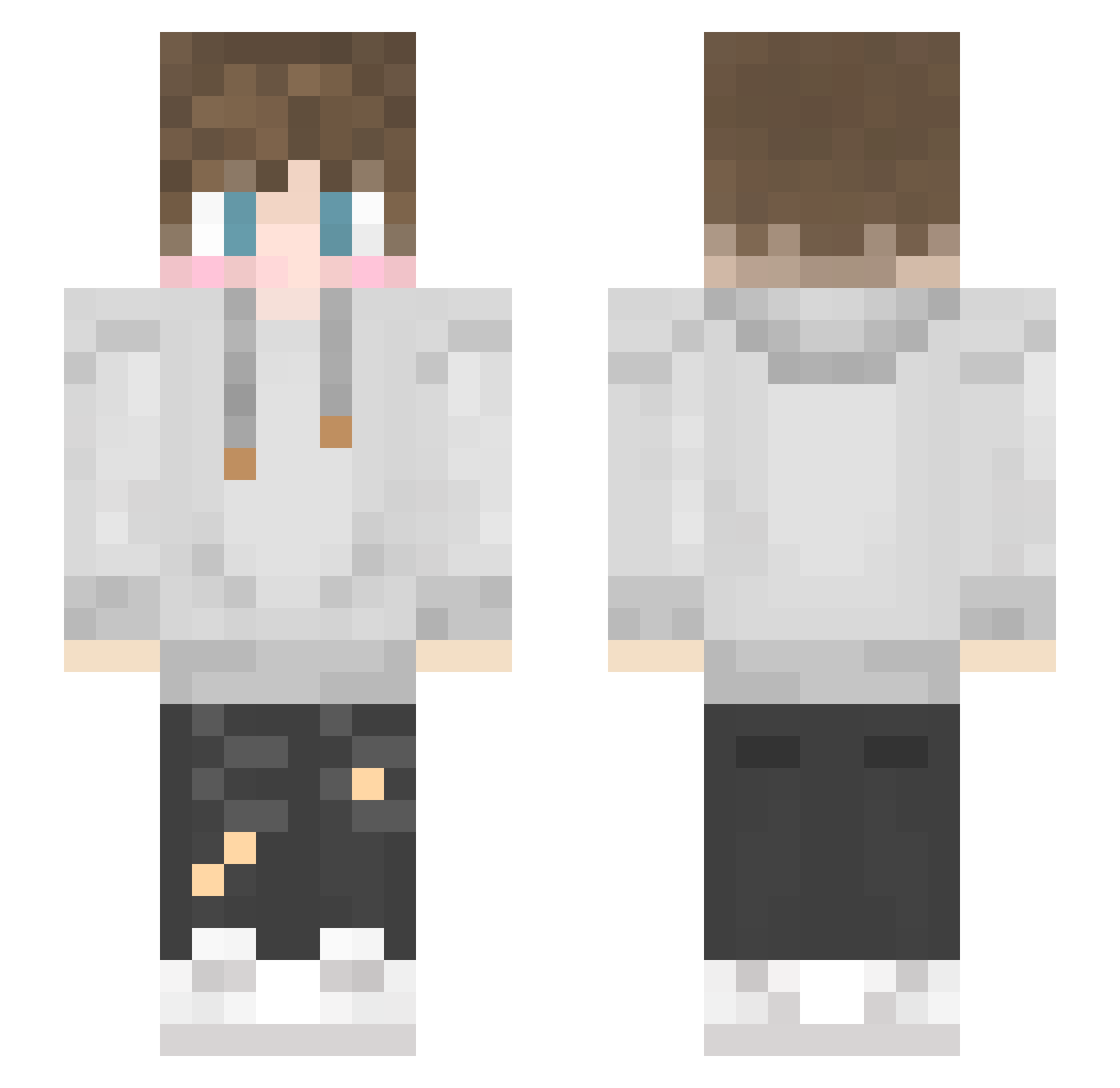 Siiimab Minecraft skin, front and back view