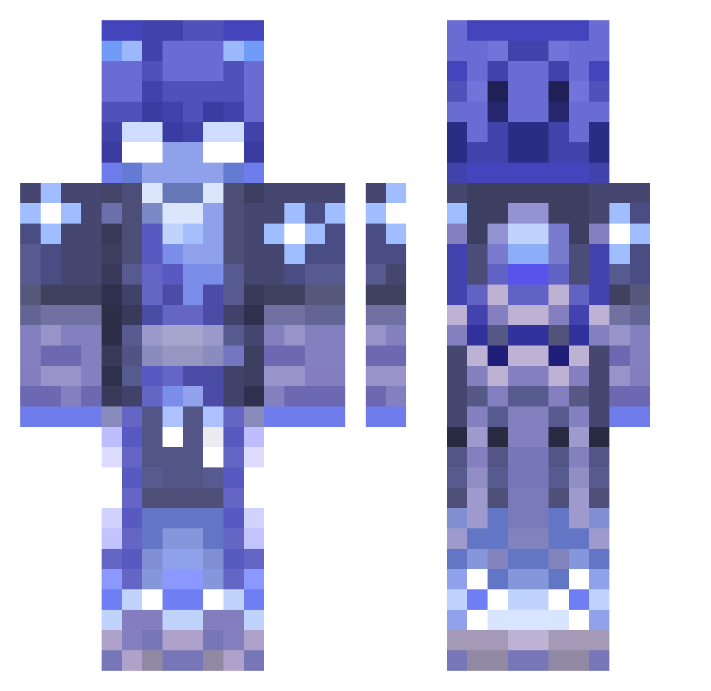 naomiyangel Minecraft skin, front and back view