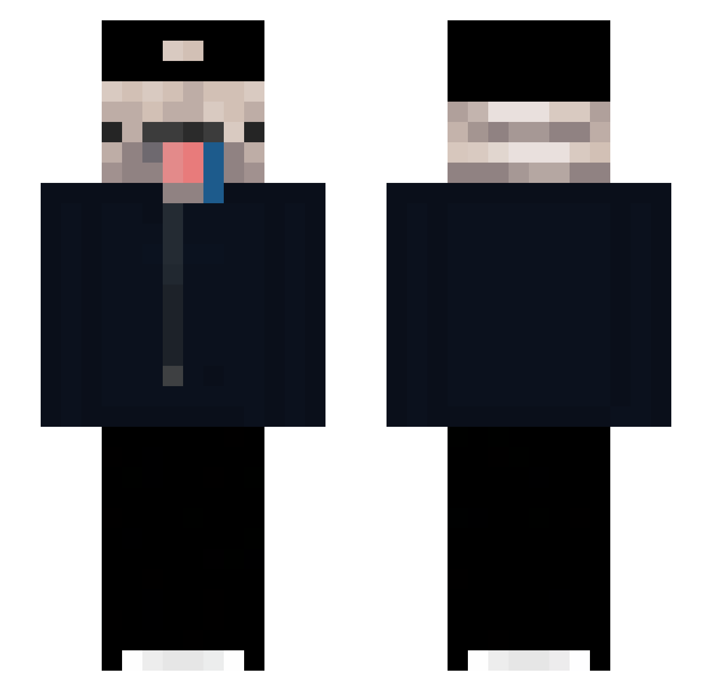 Brotzeit420 Minecraft skin, front and back view