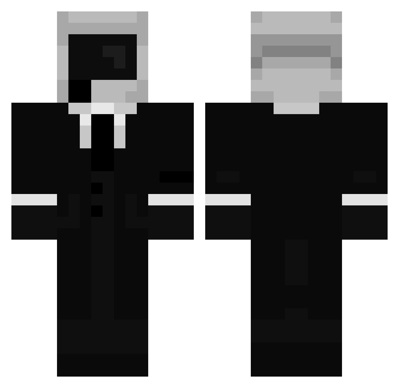 FBKgamekami Minecraft skin, front and back view