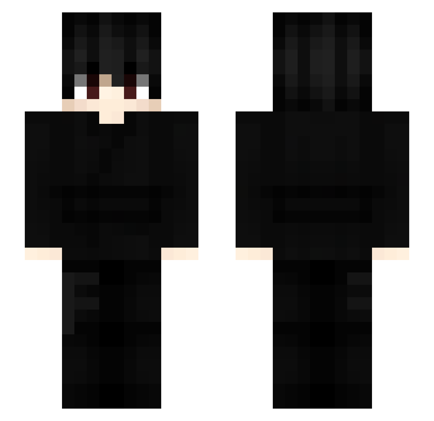 xTyti Minecraft skin, front and back view