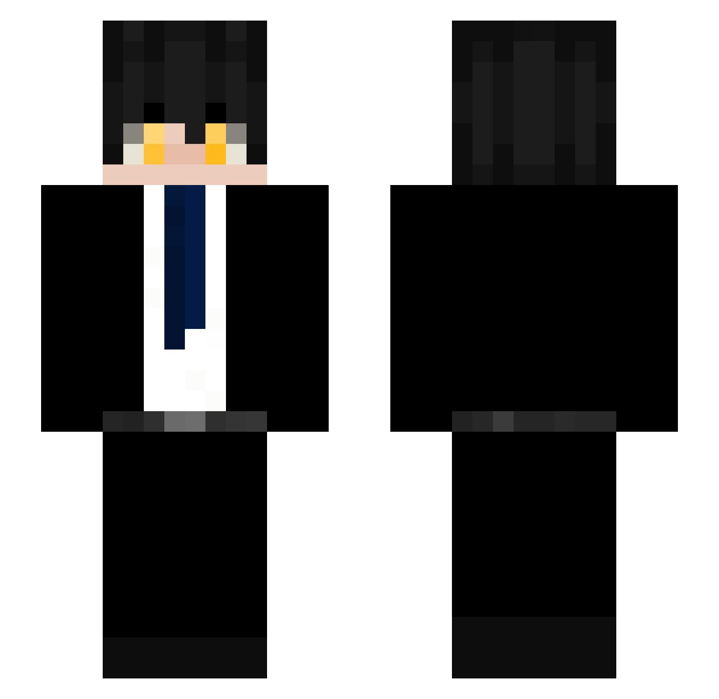 Zvckrinn Minecraft skin, front and back view