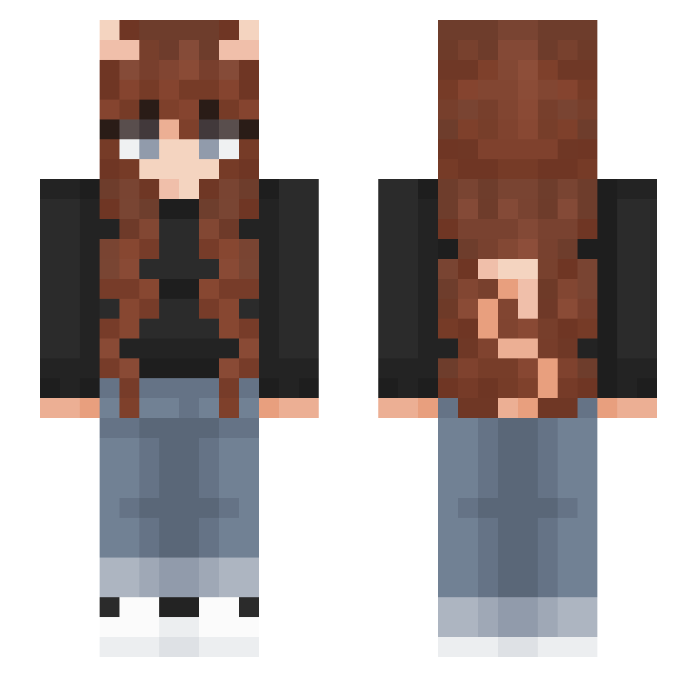 arbar07 Minecraft skin, front and back view
