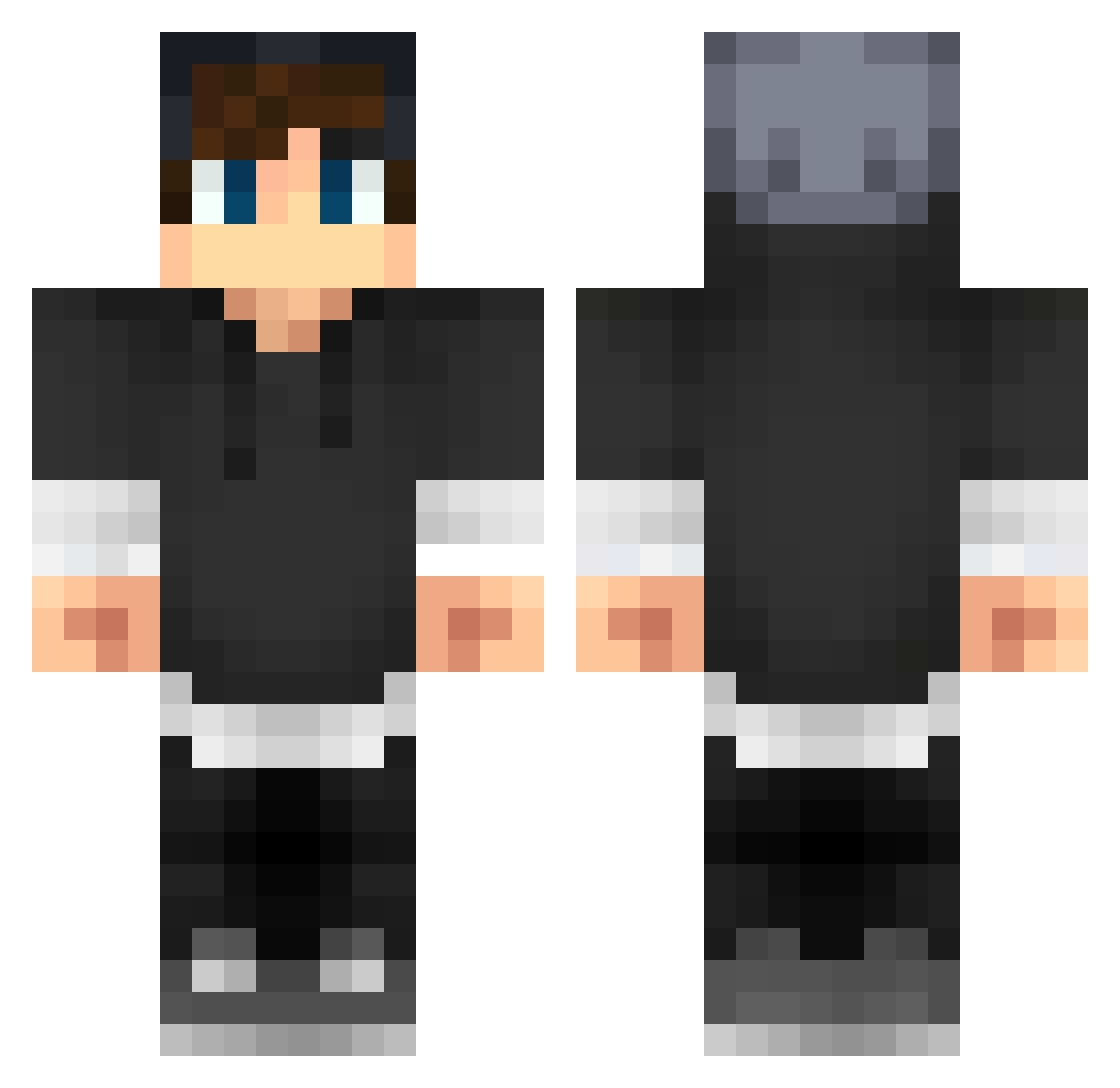 Kapten_ZapMaster Minecraft skin, front and back view