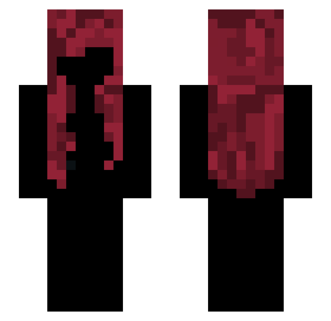 Snowfoxylove Minecraft skin, front and back view