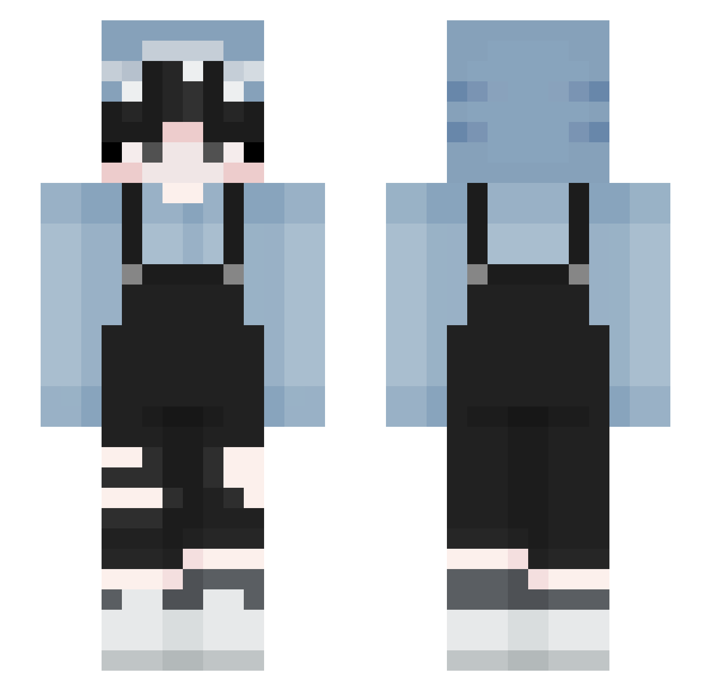 Z1phor Minecraft skin, front and back view