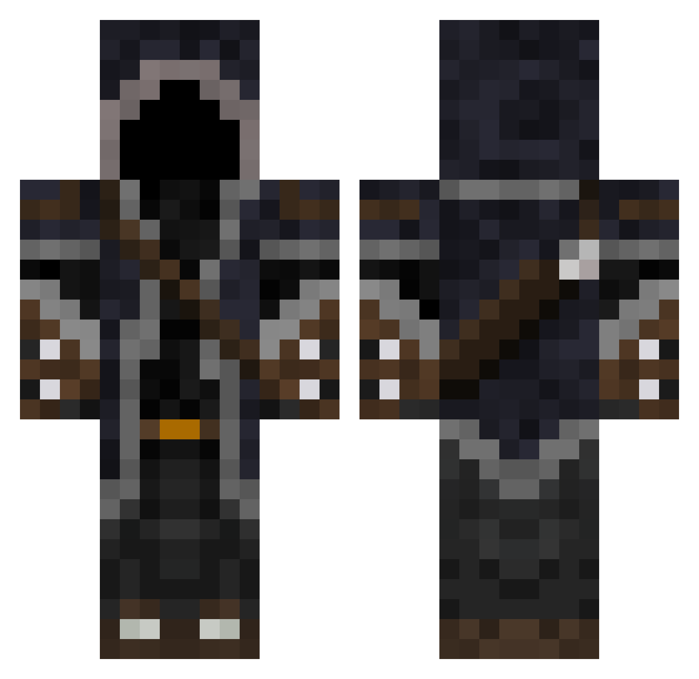 uncleronny Minecraft skin, front and back view