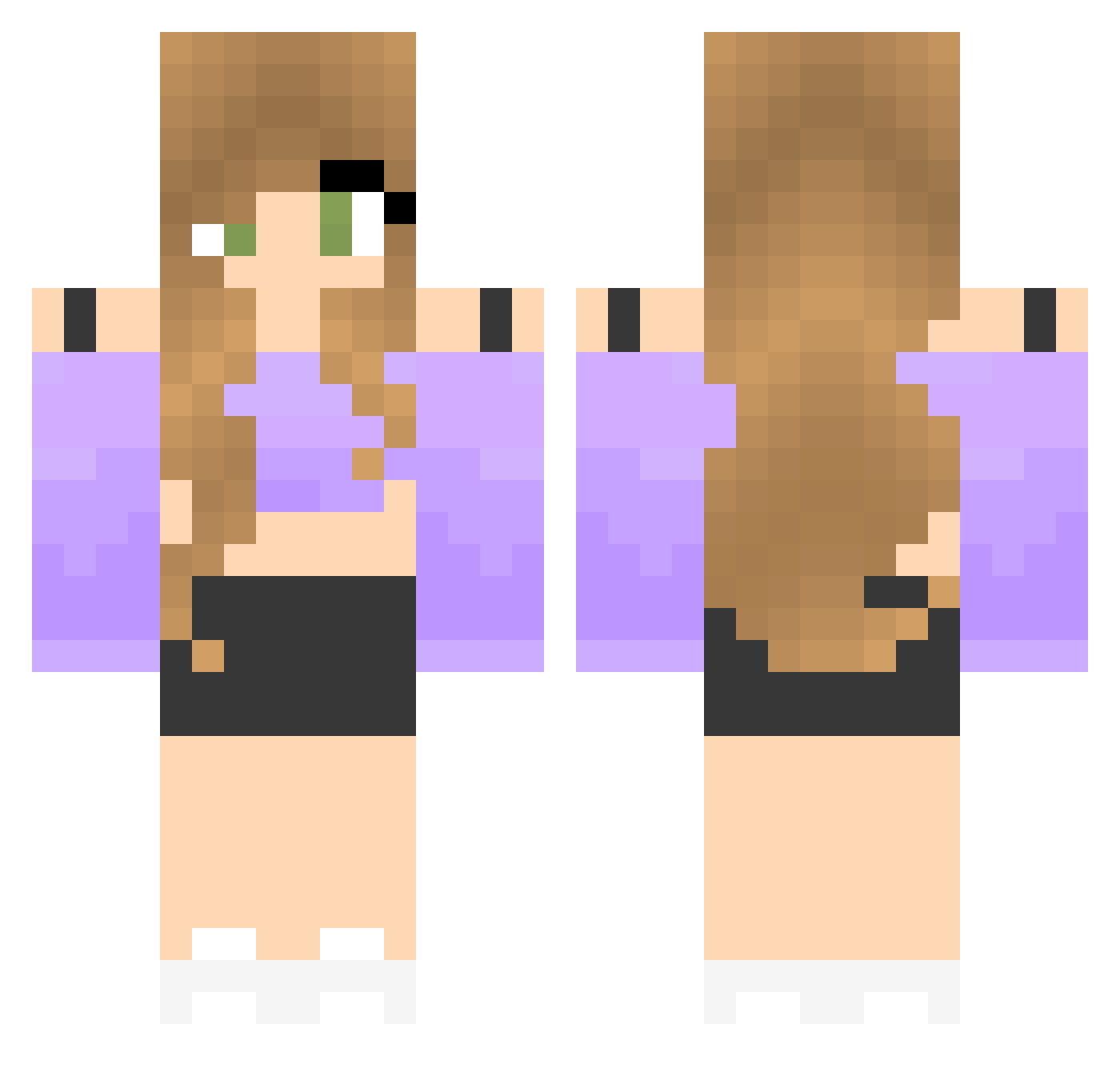 SchnitzelBites Minecraft skin, front and back view