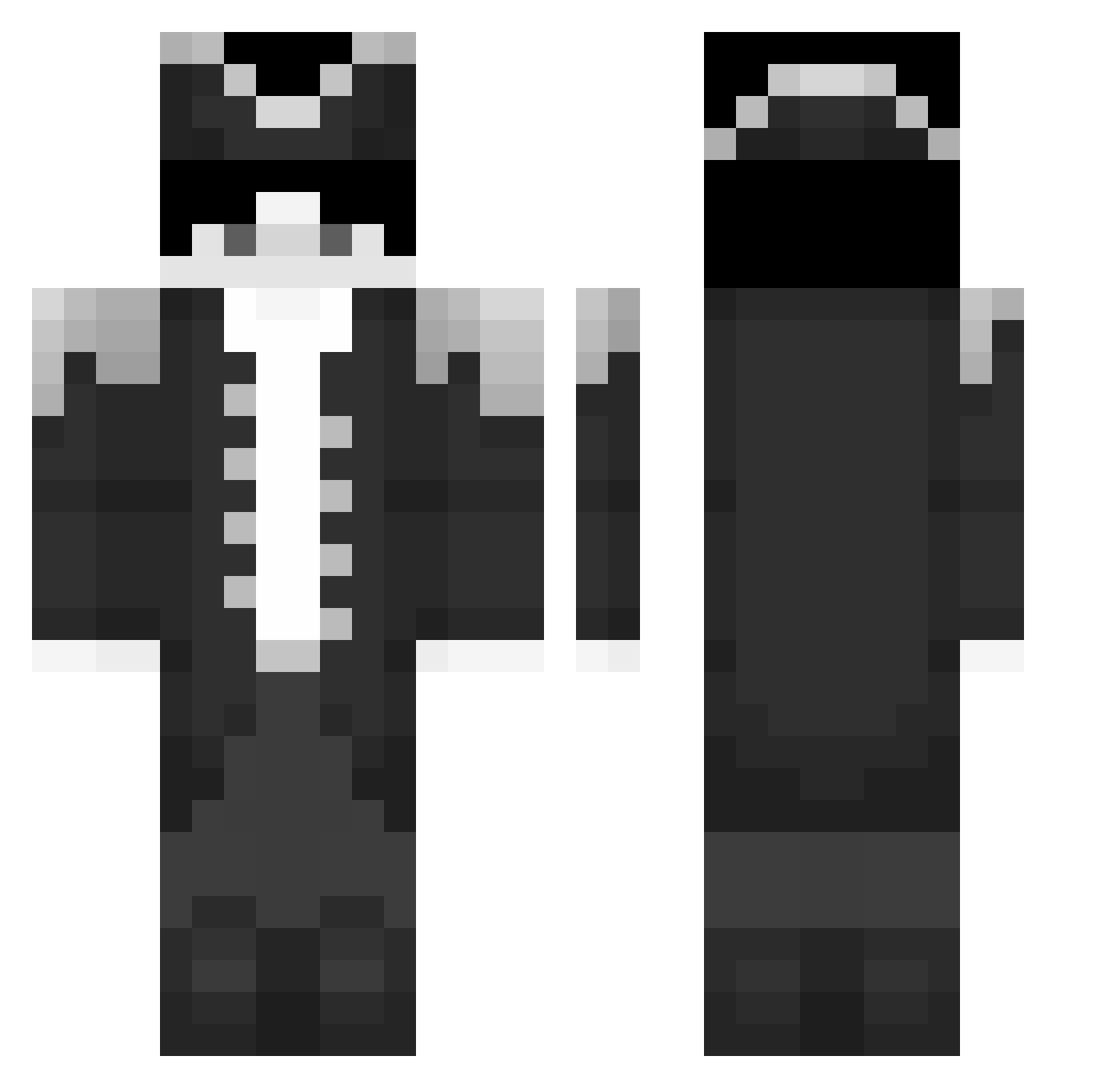 Yuno35 Minecraft skin, front and back view