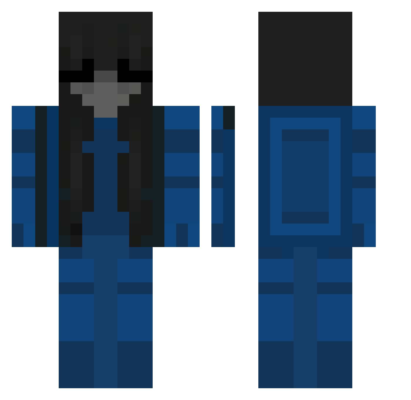 ways__ Minecraft skin, front and back view