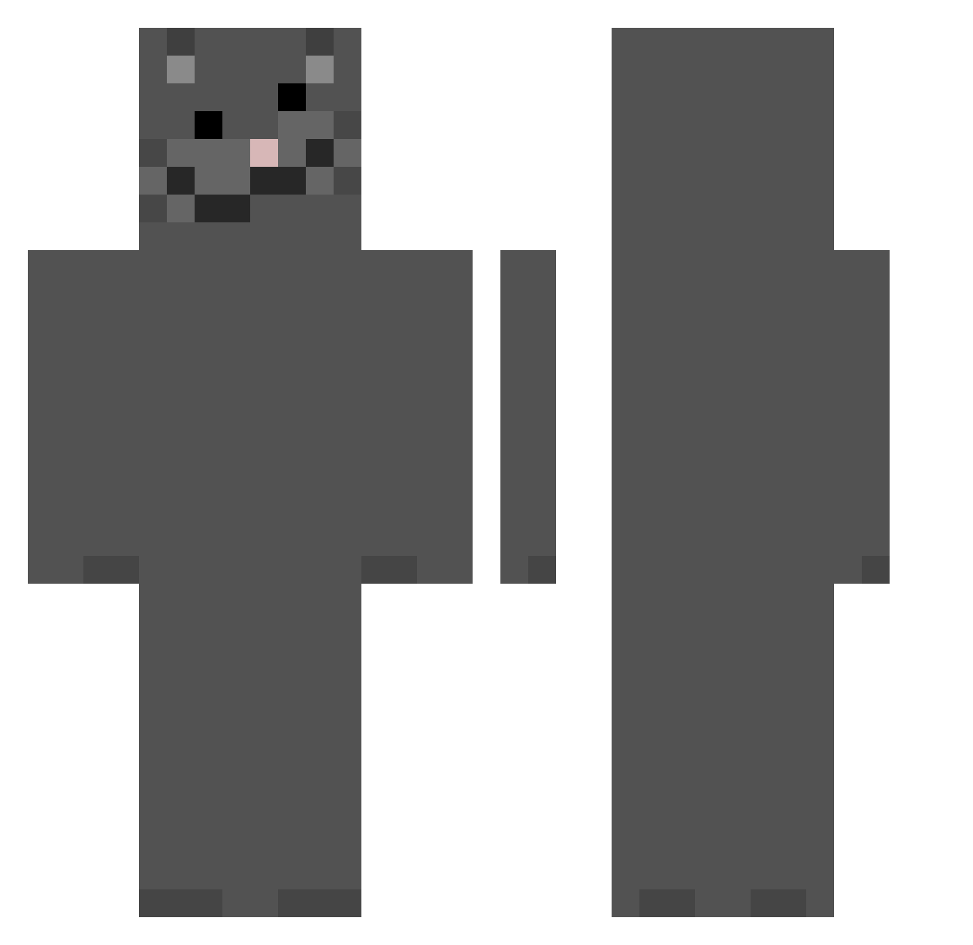 waholm Minecraft skin, front and back view