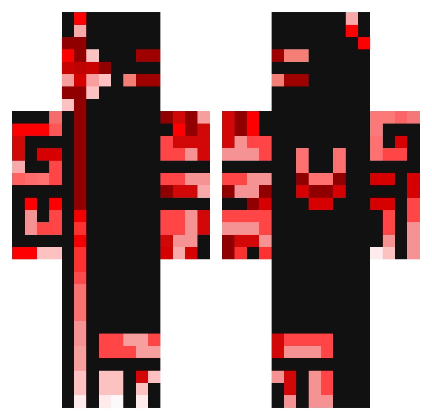 Styen Minecraft skin, front and back view