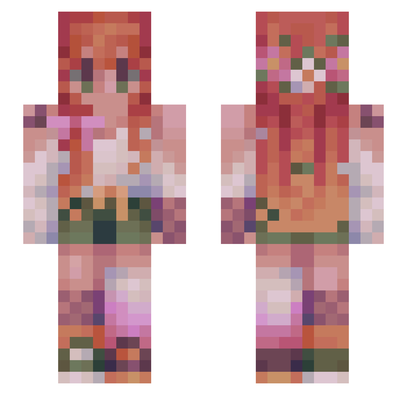 SirVeillance729 Minecraft skin, front and back view