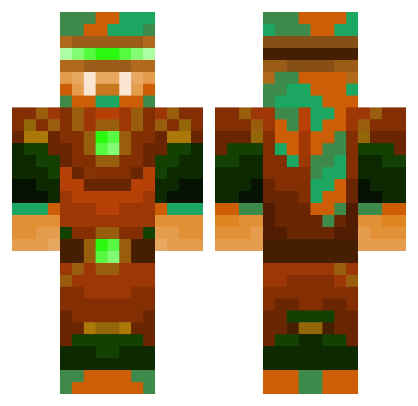 fqtm Minecraft skin, front and back view