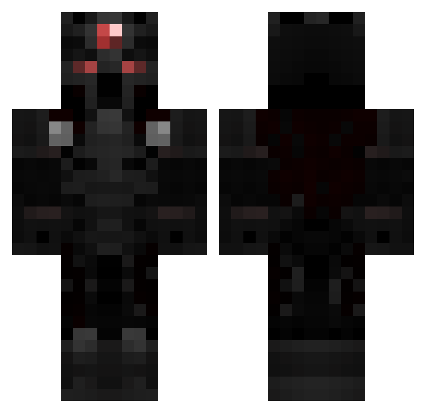 Zarrow2000 Minecraft skin, front and back view