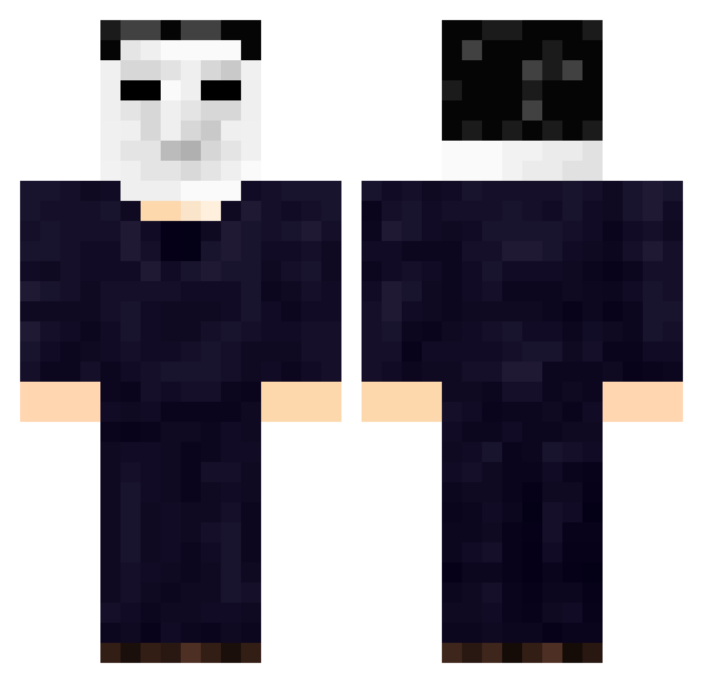 Killer_s_galaxy Minecraft skin, front and back view