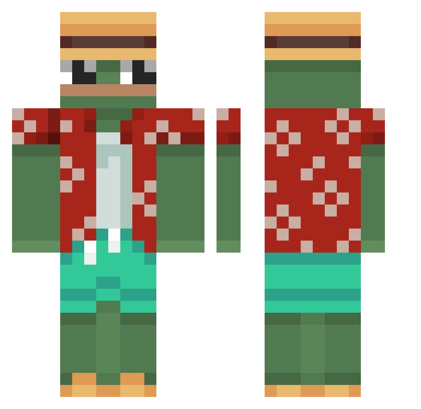 Shay_5 Minecraft skin, front and back view
