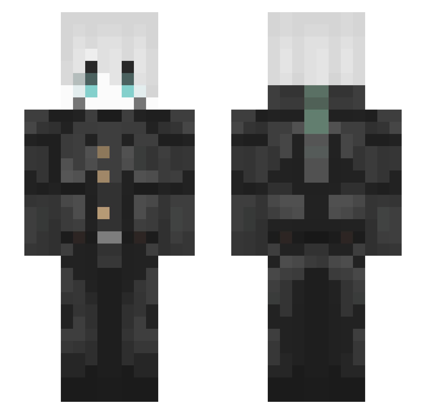 eatingoilpaint Minecraft skin, front and back view