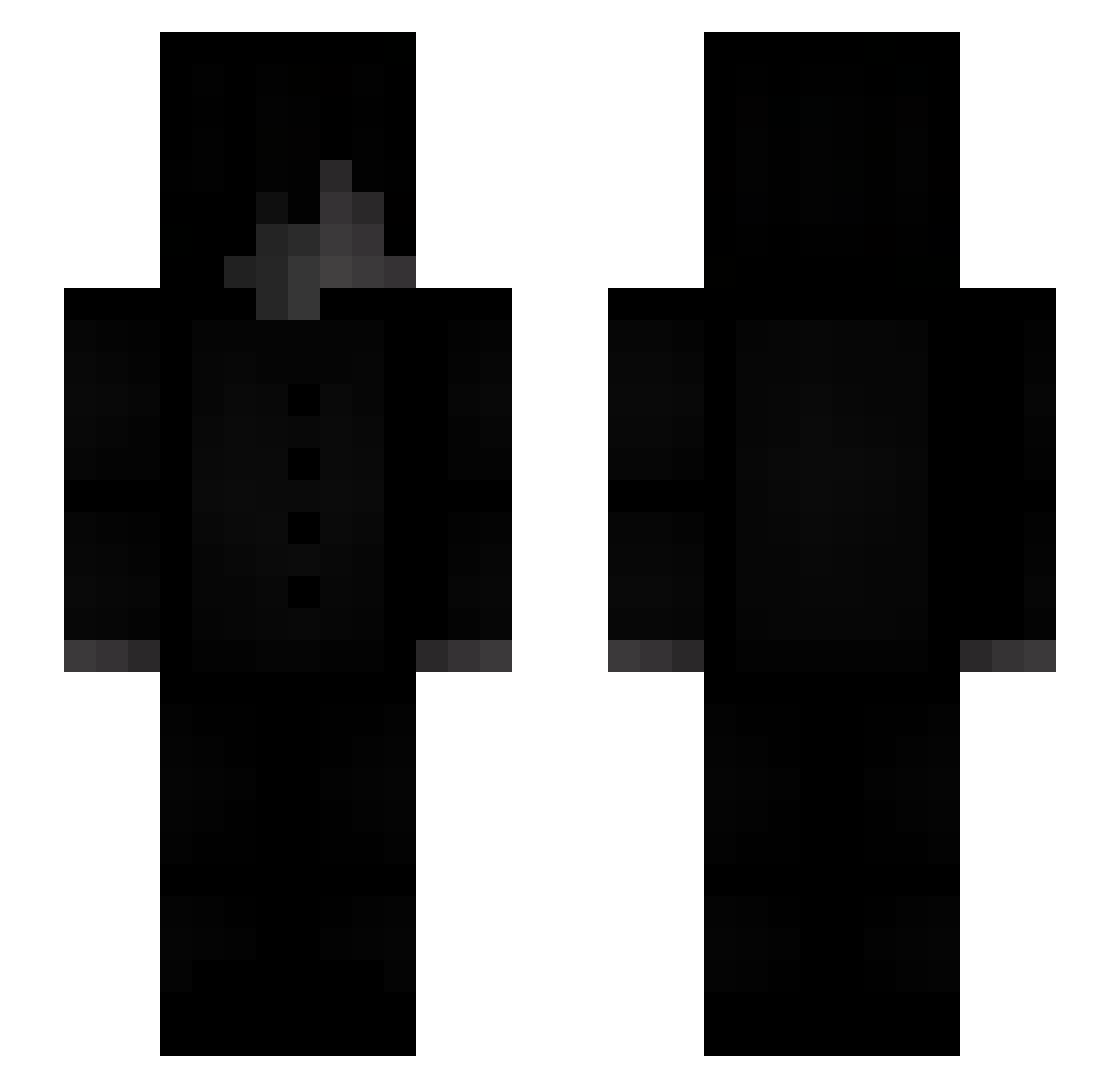 qnkr Minecraft skin, front and back view